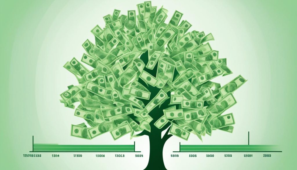 Exponential growth in wealth accumulation